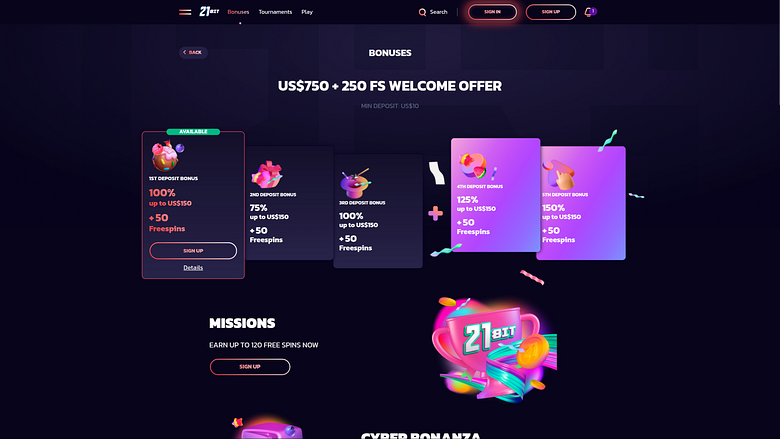 Bono de bienvenida de 21bit Casino con increíbles recompensas para jugadores colombianos